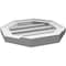 Ekena Millwork Octagonal Surface Mount PVC Gable Vent: Functional, w/ 2"W x 2"P Brickmould Sill Frame, 16"W x 16"H GVPOC16X1603SF - alternate 2